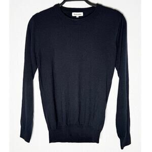 Restoration Women's Navy Crew Neck Sweater Lightweight Classic Preppy Academia